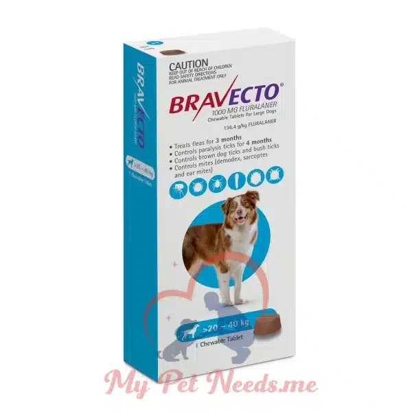 Bravecto for large dogs (20-40 kg) - one tablet