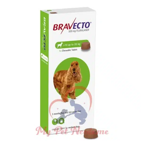 Bravecto for medium dogs (10-20 kg) - one tablet