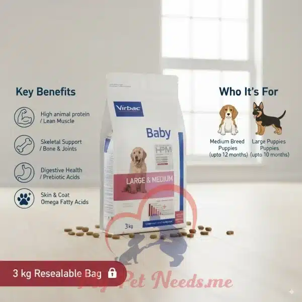 Virbac HPM Dry food Baby dog large & medium 3 kg