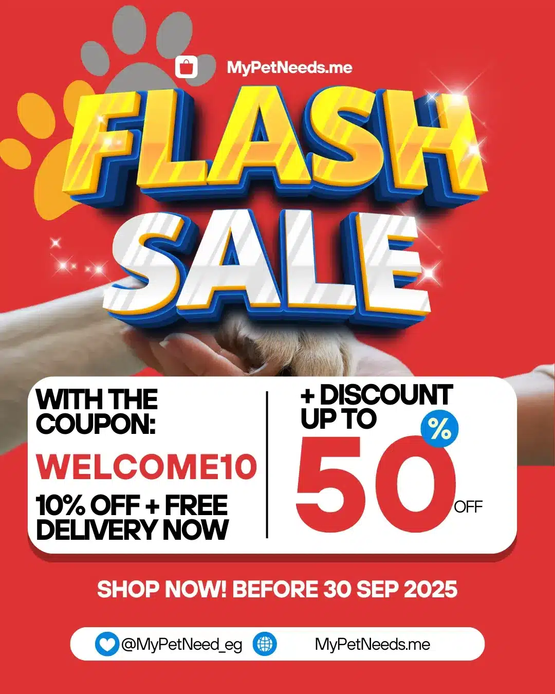 Flash sale MyPetNeeds.me 30sep 2025